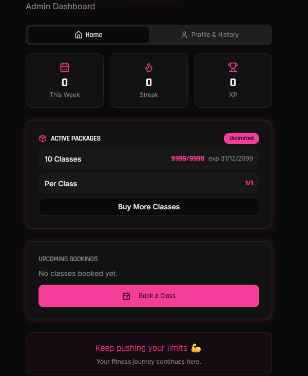 Saltar member dashboard